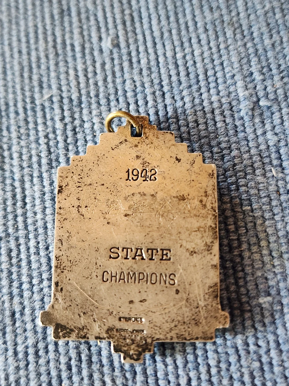 Vintage Sterling 1942 State Championship Baseball Medal